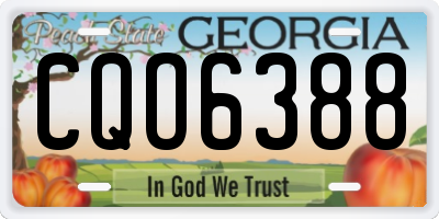 GA license plate CQO6388