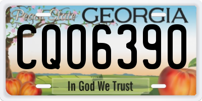 GA license plate CQO6390