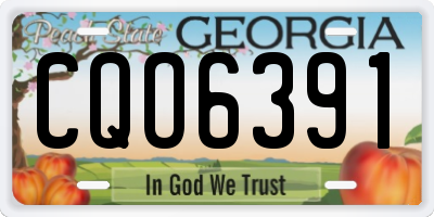 GA license plate CQO6391