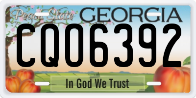 GA license plate CQO6392