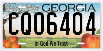 GA license plate CQO6404