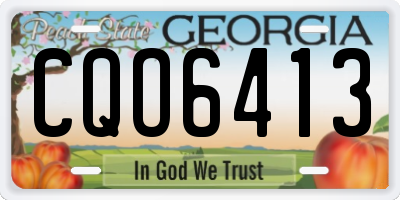 GA license plate CQO6413