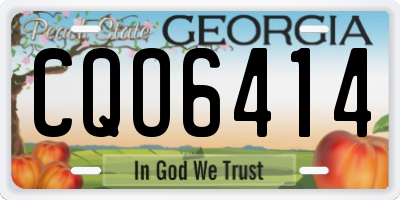 GA license plate CQO6414