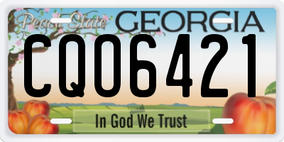 GA license plate CQO6421