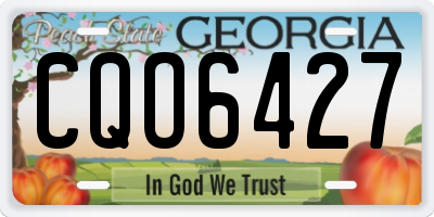 GA license plate CQO6427