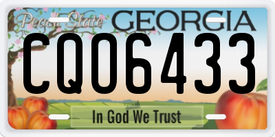 GA license plate CQO6433