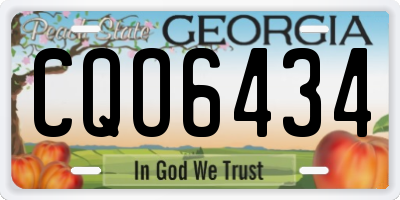 GA license plate CQO6434