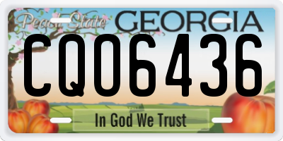 GA license plate CQO6436