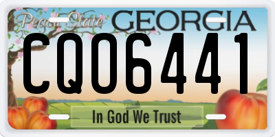 GA license plate CQO6441