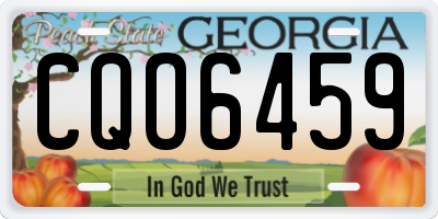 GA license plate CQO6459