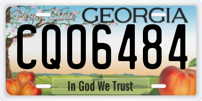 GA license plate CQO6484