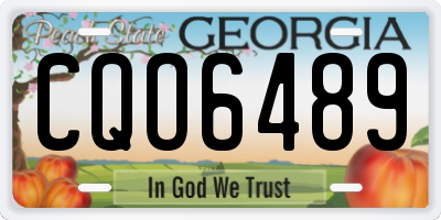 GA license plate CQO6489