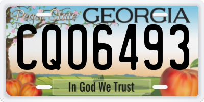GA license plate CQO6493