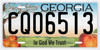GA license plate CQO6513