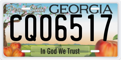 GA license plate CQO6517