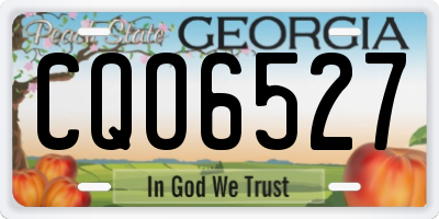 GA license plate CQO6527