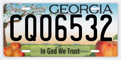 GA license plate CQO6532