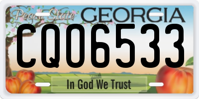 GA license plate CQO6533