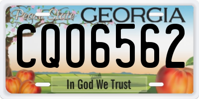 GA license plate CQO6562