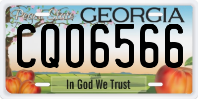 GA license plate CQO6566
