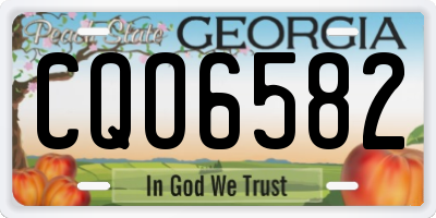 GA license plate CQO6582