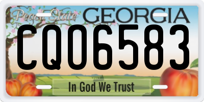 GA license plate CQO6583