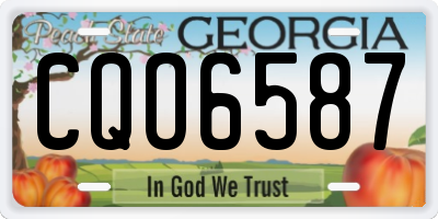 GA license plate CQO6587