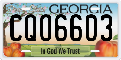 GA license plate CQO6603