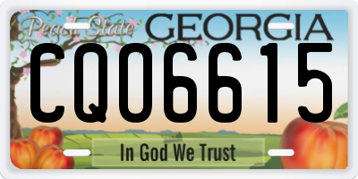GA license plate CQO6615