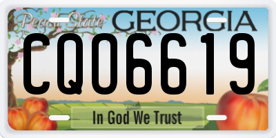 GA license plate CQO6619