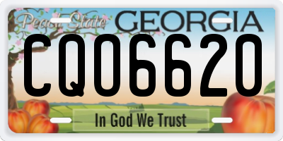 GA license plate CQO6620