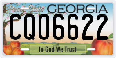 GA license plate CQO6622