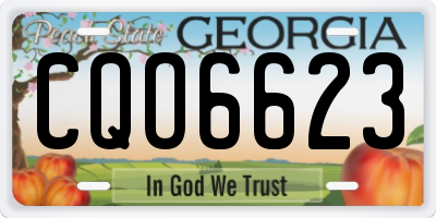 GA license plate CQO6623