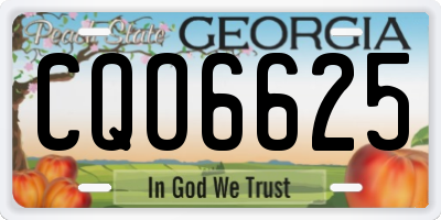 GA license plate CQO6625