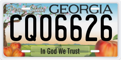 GA license plate CQO6626