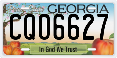 GA license plate CQO6627