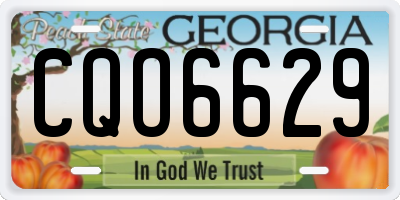 GA license plate CQO6629