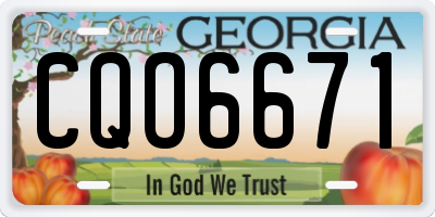 GA license plate CQO6671