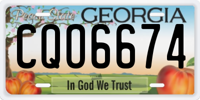 GA license plate CQO6674