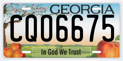 GA license plate CQO6675