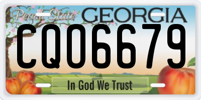 GA license plate CQO6679