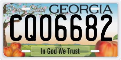 GA license plate CQO6682