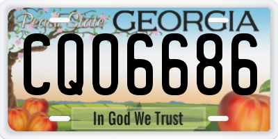 GA license plate CQO6686