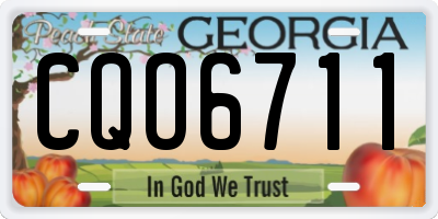 GA license plate CQO6711