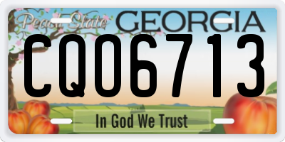 GA license plate CQO6713