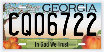 GA license plate CQO6722