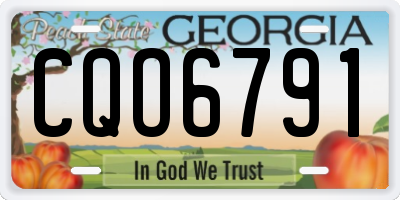 GA license plate CQO6791