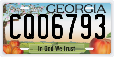 GA license plate CQO6793