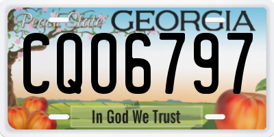 GA license plate CQO6797