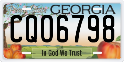 GA license plate CQO6798